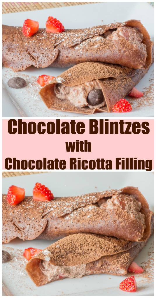 Chocolate Blintzes with Chocolate Ricotta Filling for #FoodieExtravaganza from Sew You Think You Can Cook