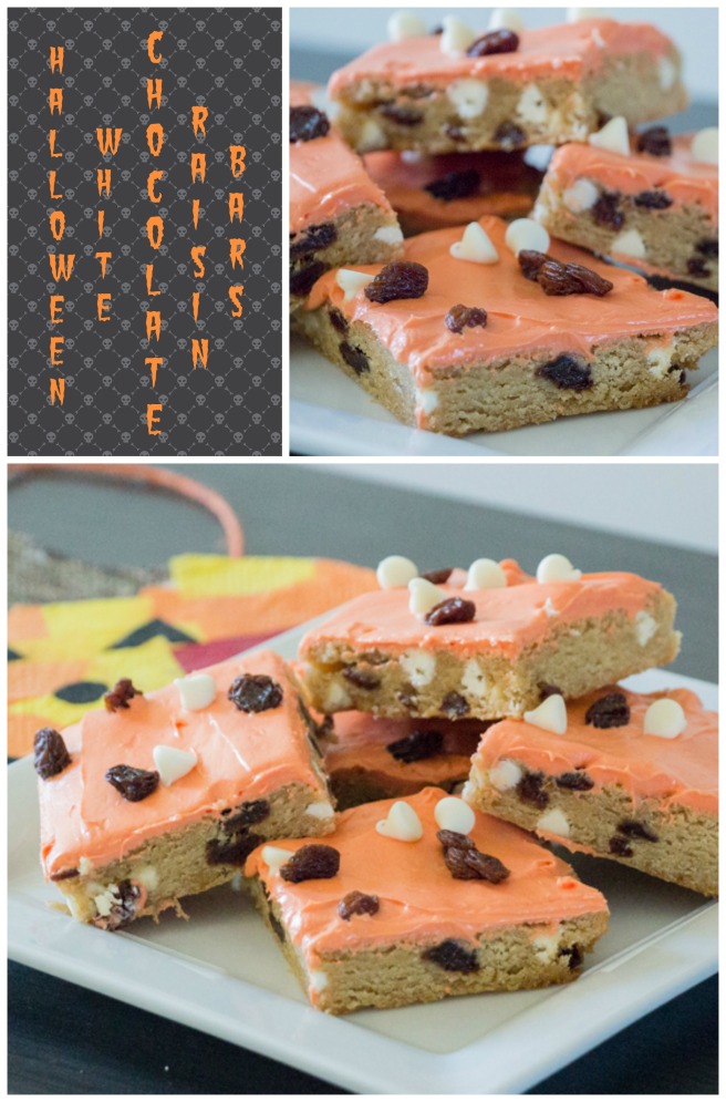 Halloween White Chocolate Raisin Bars for #ChoctoberFest from Sew You Think You Can Cook